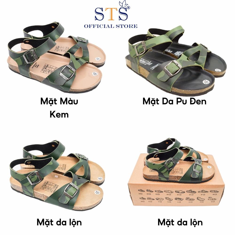 Dép Đế Trấu Da Pu Cao Cấp Mẫu Camo Rằn Ri Quai ngang Chống nước dễ vệ sinh, hàng cao cấp xuất khẩu mã CM23