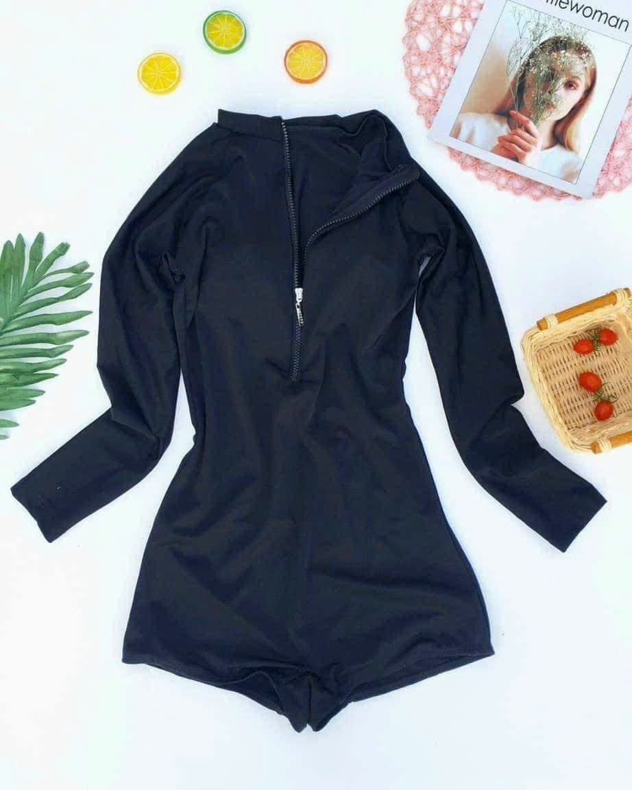 Đồ Bơi Nữ Liền Đùi Dài Tay Che Nắng