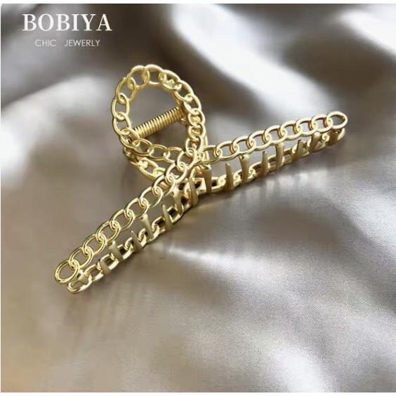 Kẹp tóc càng cua kim loại Hình Xoắn sang chảnh HOT TREND