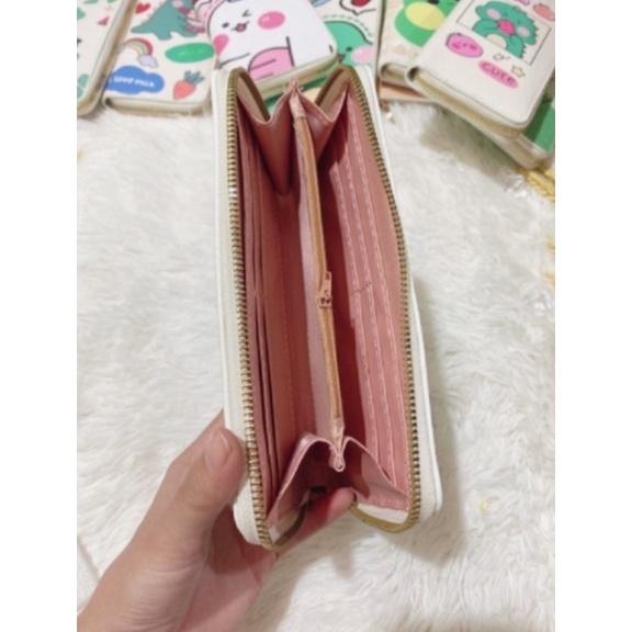 Bóp Ví Cầm Tay Ví Dài Khóa Kéo Nữ Nhiều ngăn Hình Khủng Long Siêu Cute Cho Bạn Gái