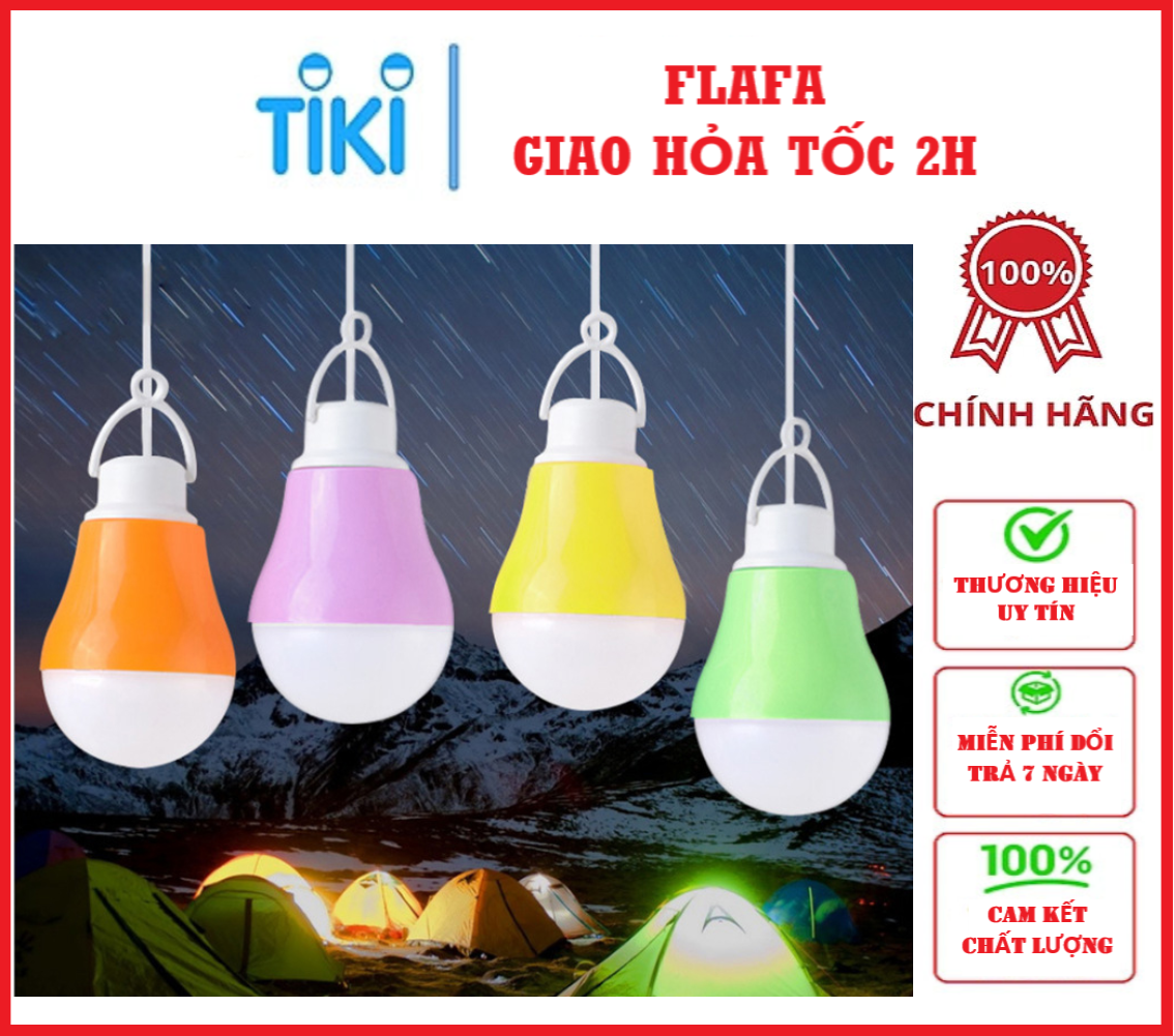 Bóng Đèn Led USB 5W Có Thể Sử Dụng Dự Phòng Khi Cúp Điện Phù Hợp Các Các Chuyến Cắm Trại FLAFA ( Màu ngẫu nhiên)