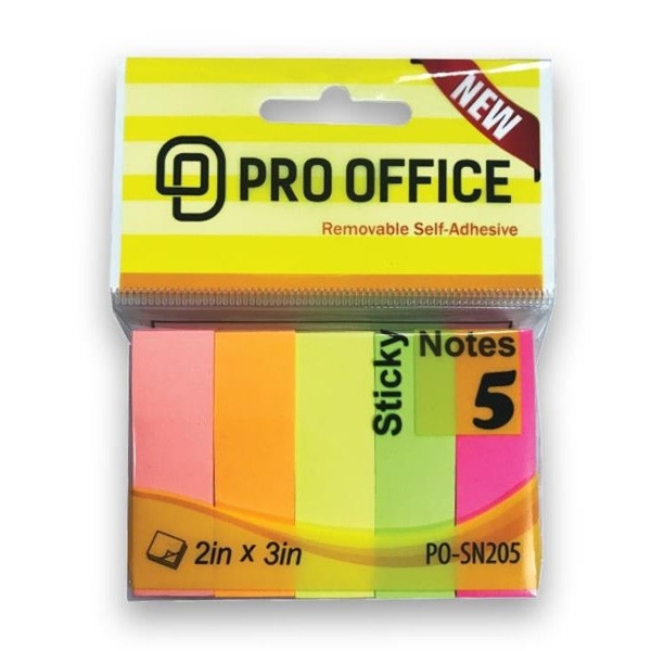 Giấy Note 5 Màu Neon Pro Office PO-SN205