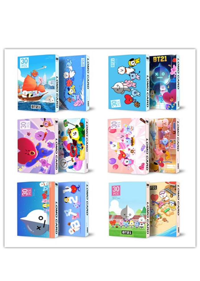 5 mẫu lomo card Bt21 của nhóm nhạc BTS