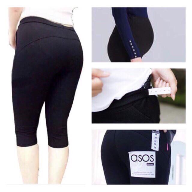 Quần Bầu Legging Ngố Lửng Nâng Mông An Toàn Cho Mẹ Bầu