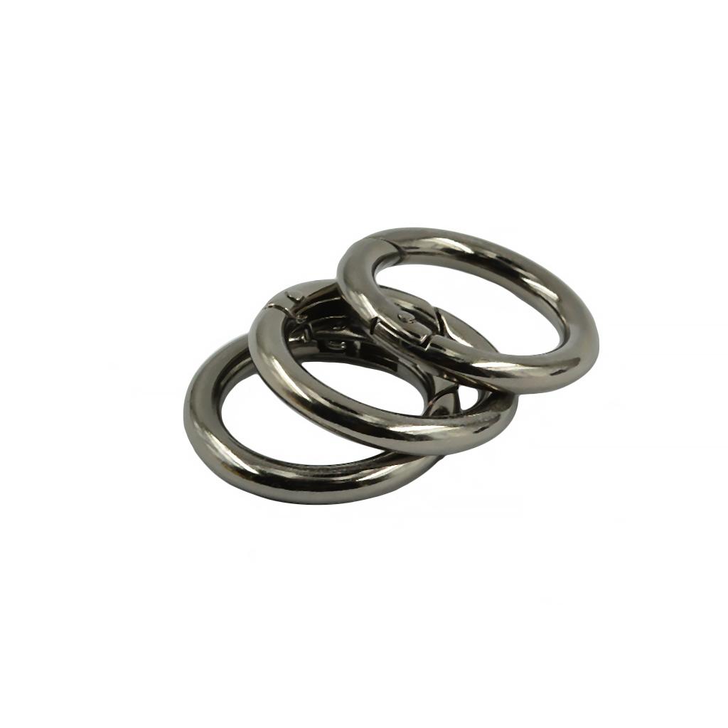 3 Pieces Round Snap Hooks Clip Handbag Purse Shoulder Strap Spring Loaded Clasp Keyring Buckle