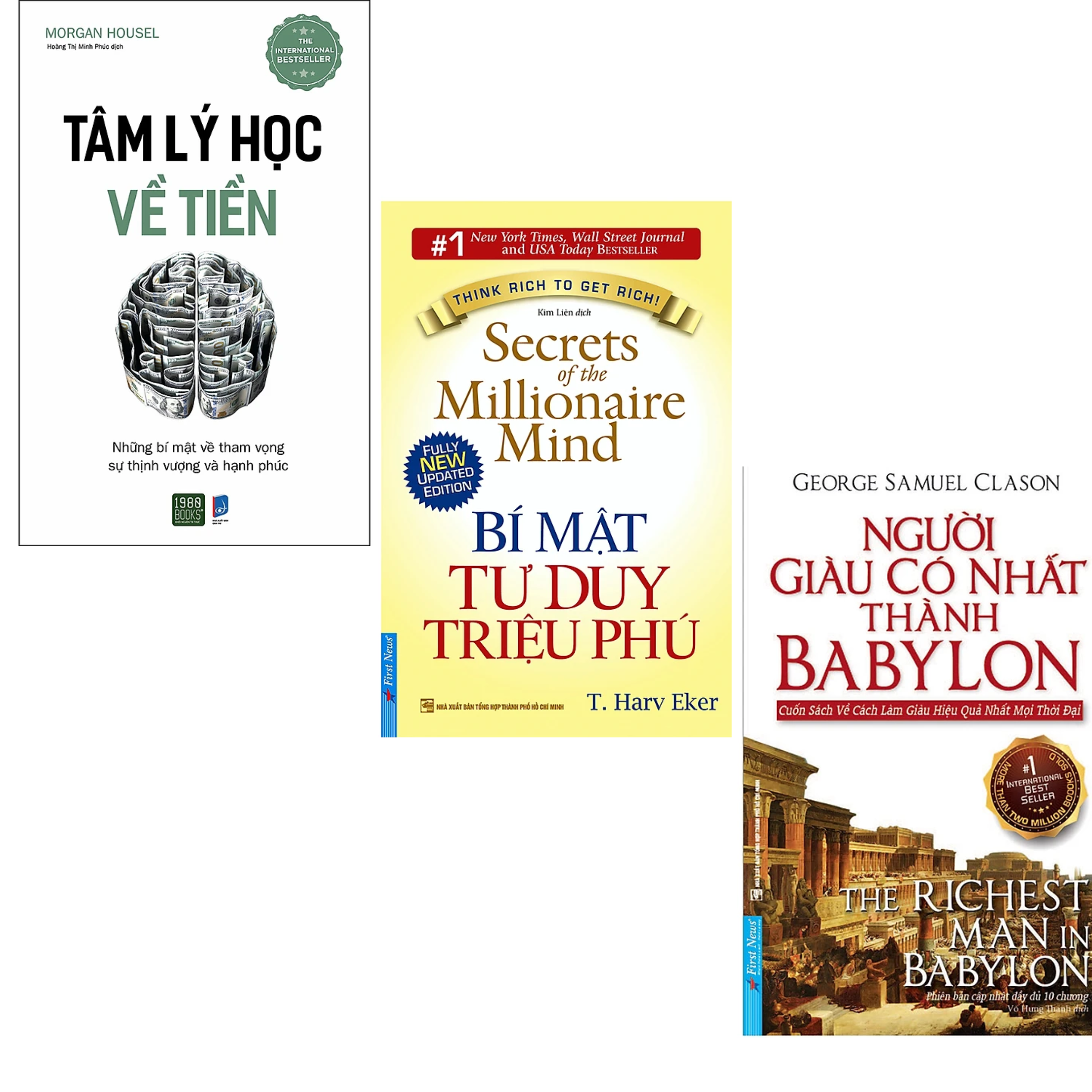 Combo 3Q: Tâm Lý Học Về Tiền + Bí Mật Tư Duy Triệu Phú + Người Giàu Có Nhất Thành Babylon