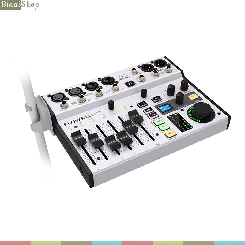 Behringer Flow 8 - Mixer Cơ Lai Số 8 Kênh Đầu Vào, Hỗ Trợ Bluetooth, Cổng USB Phát Trực Tiếp- Hàng chính hãng