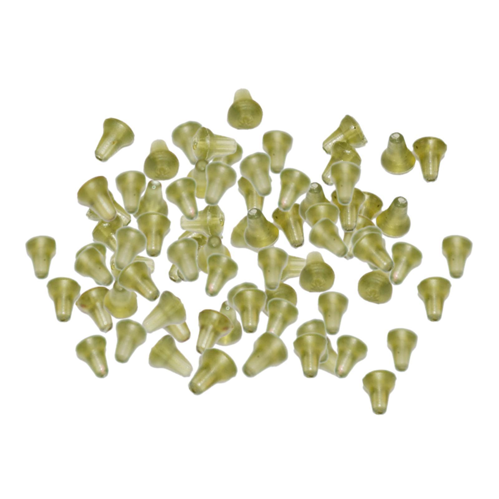 2X 100Pcs Hook Stops  Beads Sliding    Up   Rig Stopper Green