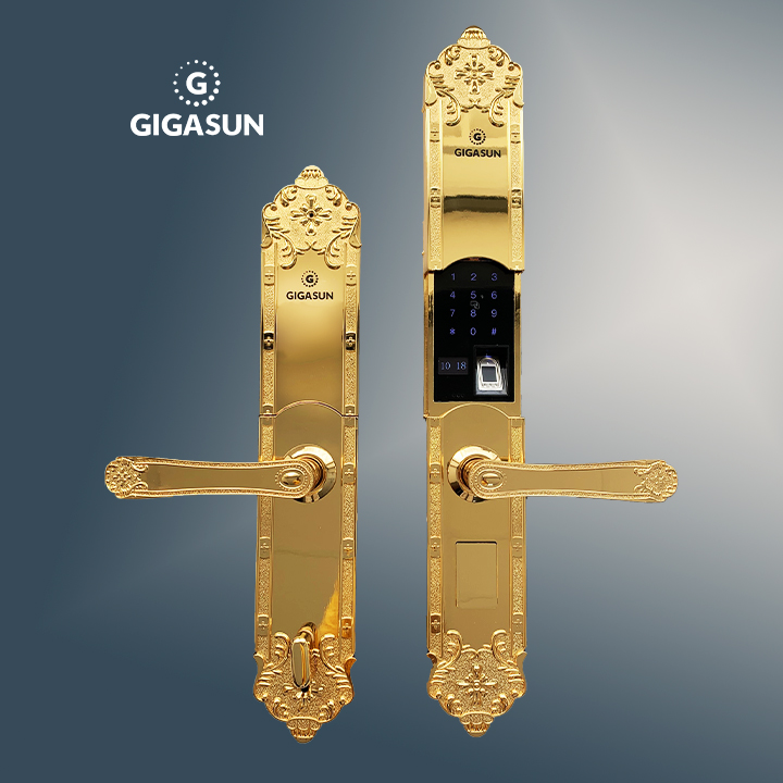 Khóa vân tay thông minh cổ điển Gigasun X2G - Mạ vàng 24K