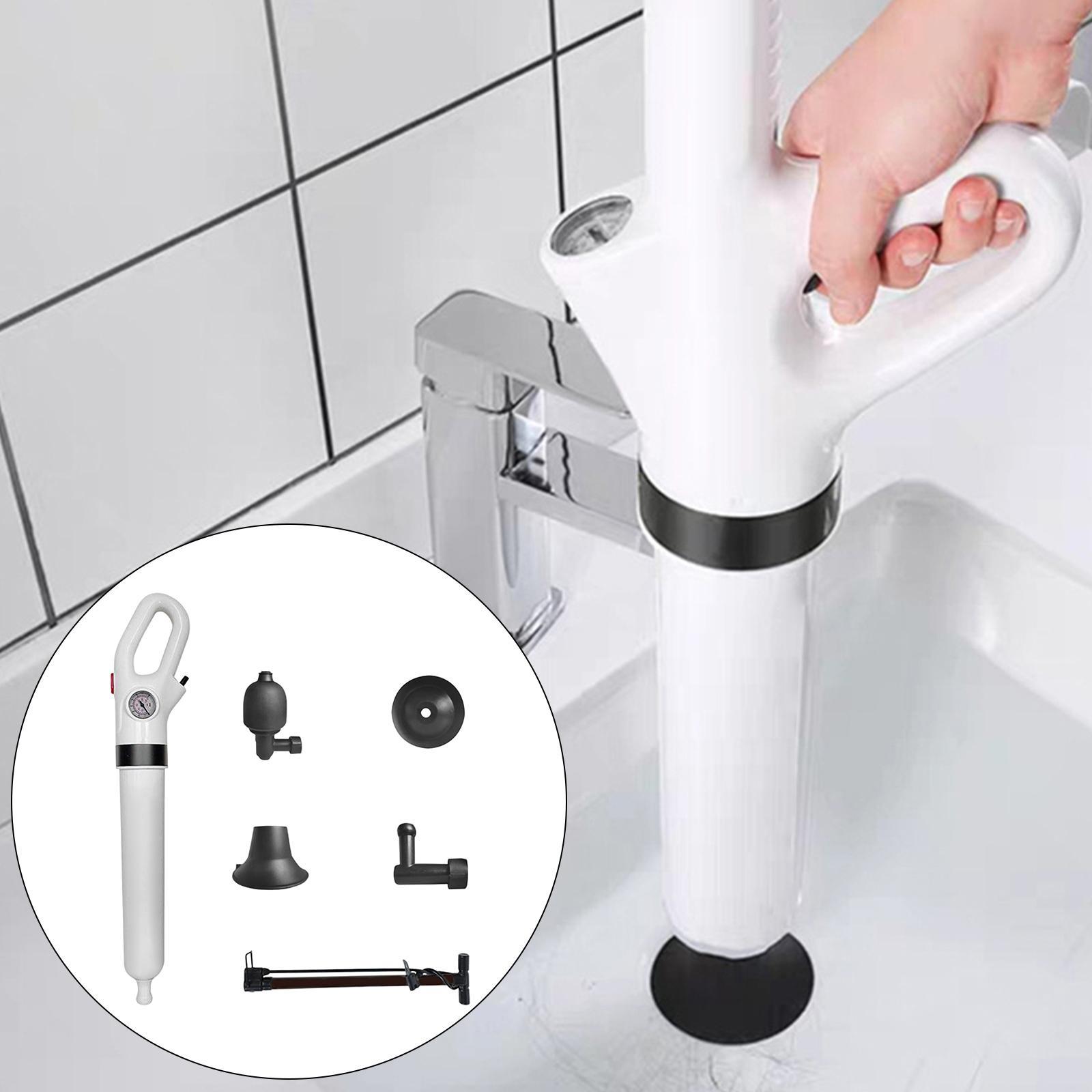 Toilet Air Pressure Inflator Plunger Pump Kits Tool with Detachable