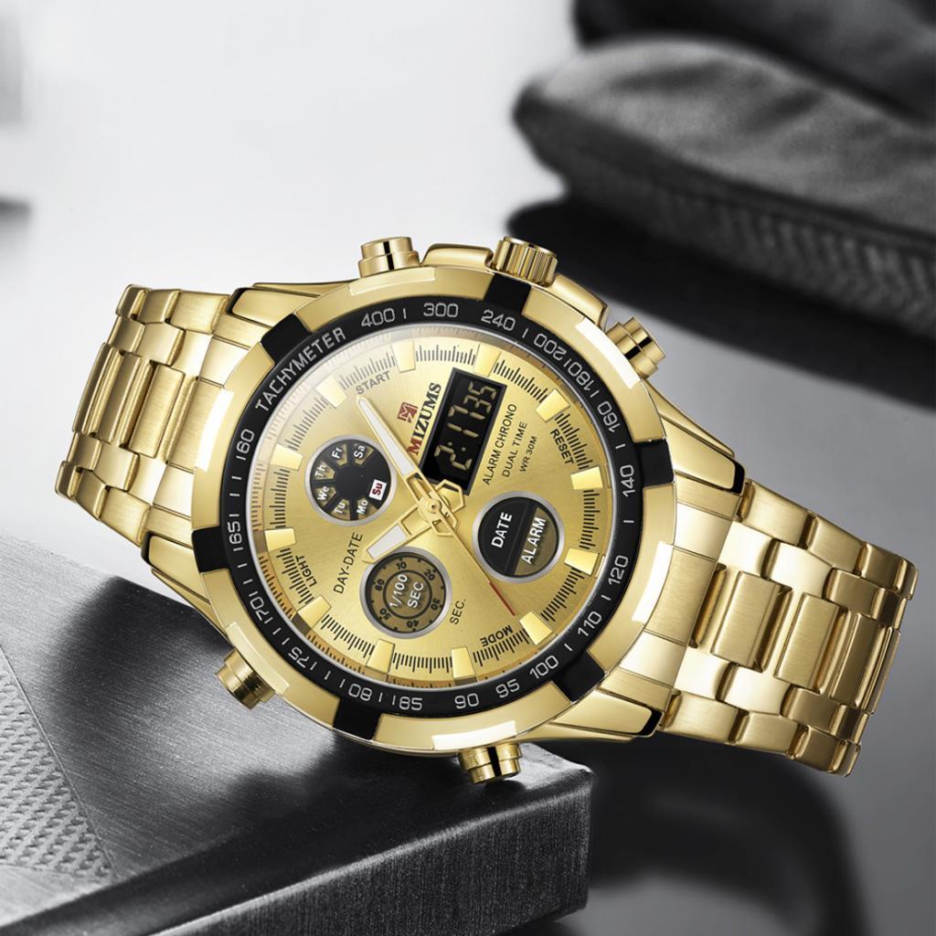 Waterproof Luminous Steel Belt Sports Watch for Men