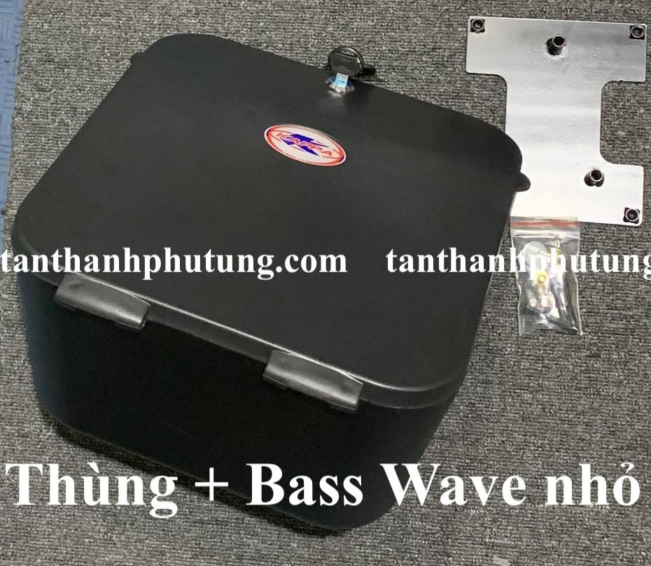 Thùng nhựa gắn trước dành cho Wave nhỏ, Wave RS, Sirius kèm bass chìa khoá