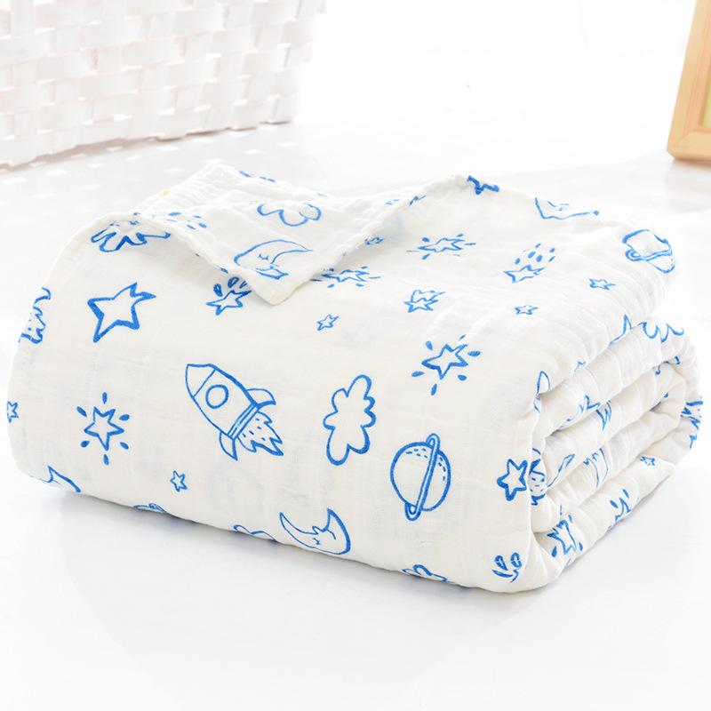 Muslin Bé Chăn Ủ Hình Bộ Chăn Gối 3 Lớp 110Cm * 110Cm Tre Muslin Swaddles Bé Trai Chăn Chăn Ga ga