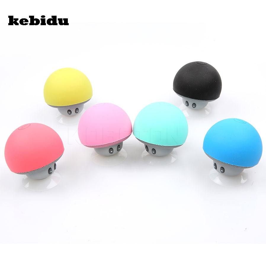 Kebidu Không Dây Đa Năng Hình Nấm Loa Bluetooth Hút Cốc Bộ Thu Âm Thanh Nhạc Stereo Loa Siêu Trầm Mp3 Người Chơi Giá Đỡ Loa Color: Yellow