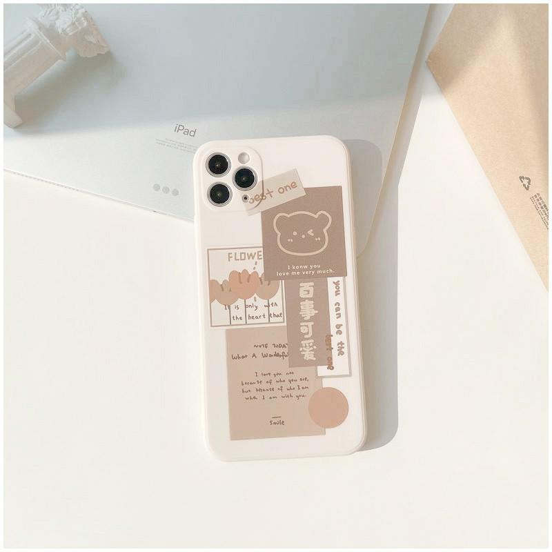 Ốp lưng iphone - ốp iphone Gấu Best One cạnh vuông 5/5s/6/6plus/6s/6splus/7/7plus/8/8plus/x/xr/xs/11/12/pro/max/promax