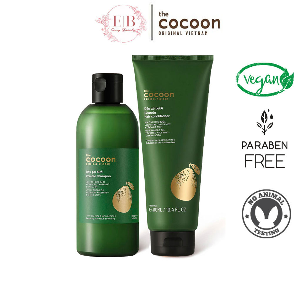 Bộ Dầu Gội Và Xả bưởi the Cocoon cung cấp dưỡng chất giúp tóc mềm và giảm gãy rụng 310ml