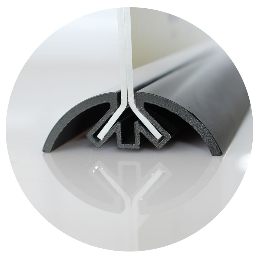 Kệ Mica 02 Mặt Đế Nhôm Cao Cấp A5 E38