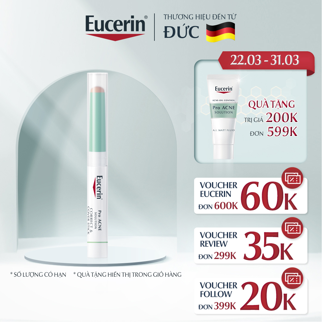 Kem che khuyết điểm &amp; giảm mụn Eucerin Pro Acne Correct &amp; Cover Stick 2g