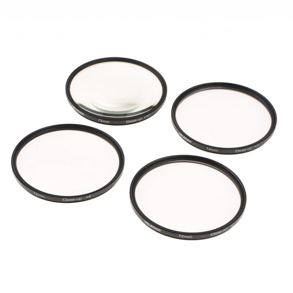 72mm +1+2+4+10 Close Up Macro Lens Filter Kit With Bag For Canon Nikon Sony DSLR