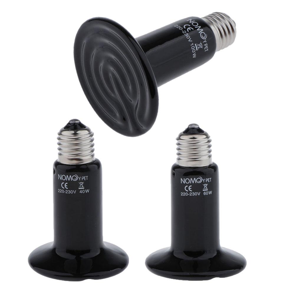 Reptile Infrared Heater Heat Lamp Terrarium Amphibian Screw in E27 Bulb 40W