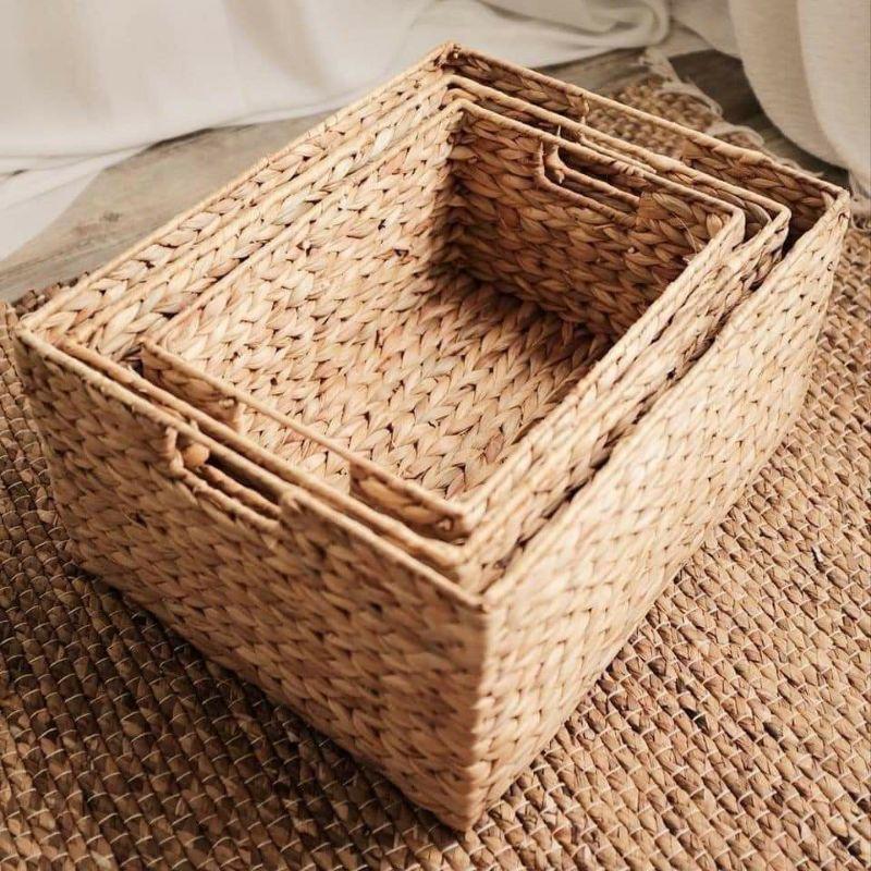 Bộ ba khay lục bình không nắp không lót