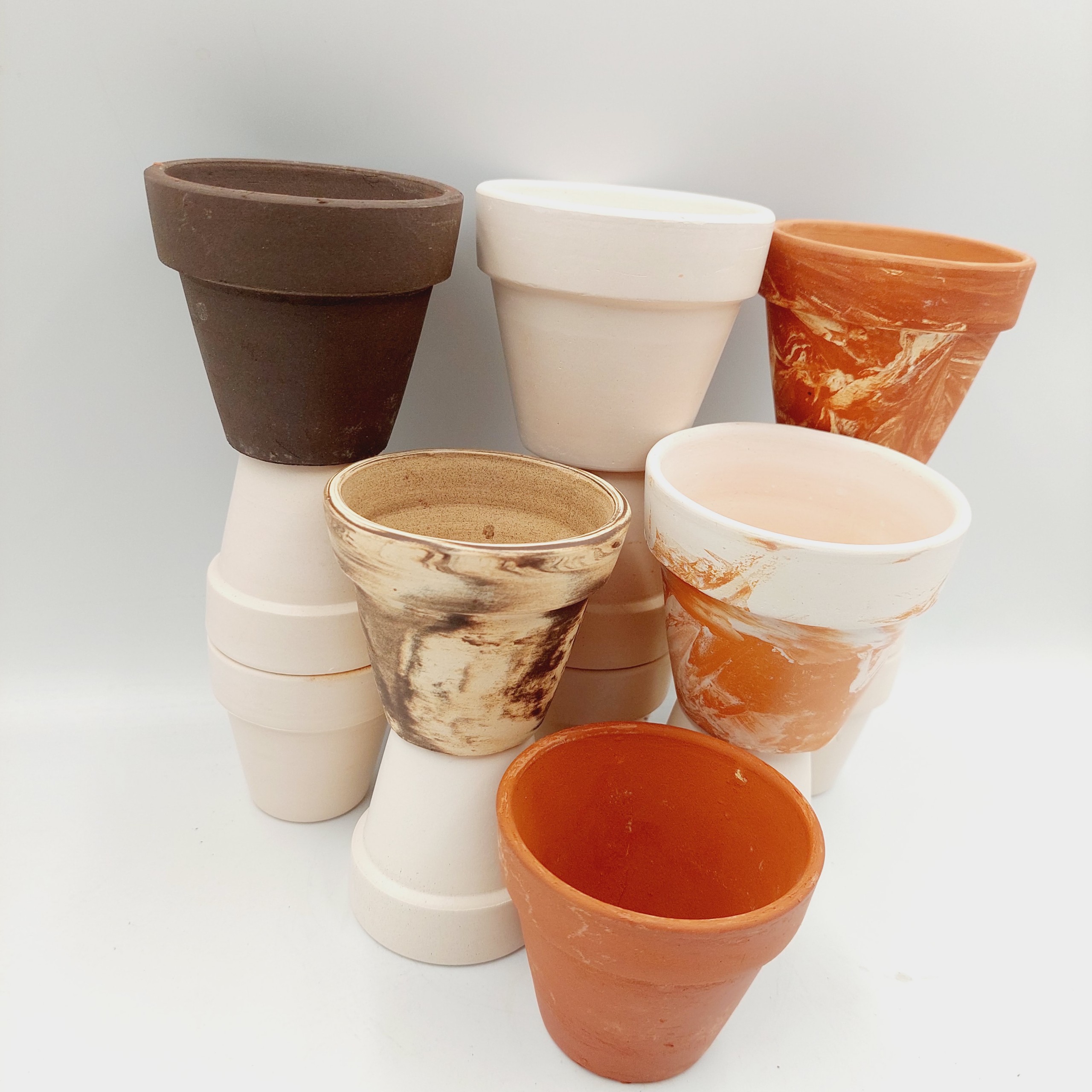 Chậu đất nung, chậu sen đá, xương rồng - Ly gờ 76, miệng chậu 7cm, chiều cao 6cm