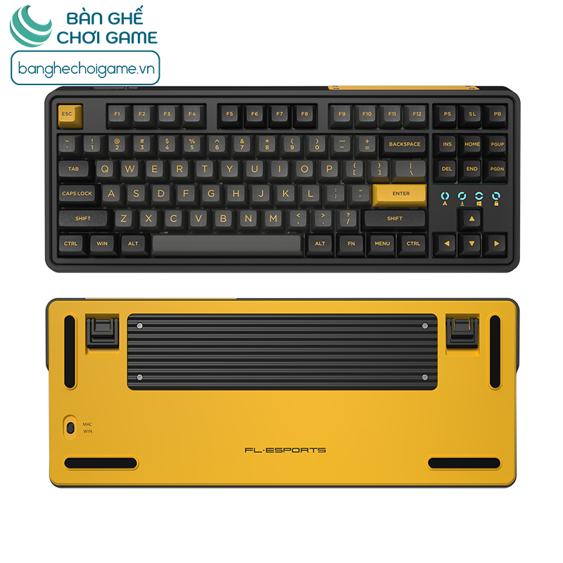 Bàn phím cơ  không dây FL-Esports CMK87 Polar Night Black Kailh Box Switch (White/Red Sw) - Hàng chính hãng