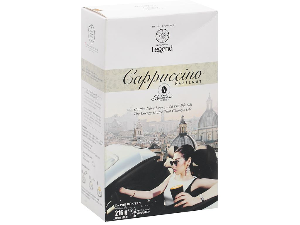 Cà phê hòa tan Trung Nguyên Capuchino Hazelnut hộp 216g