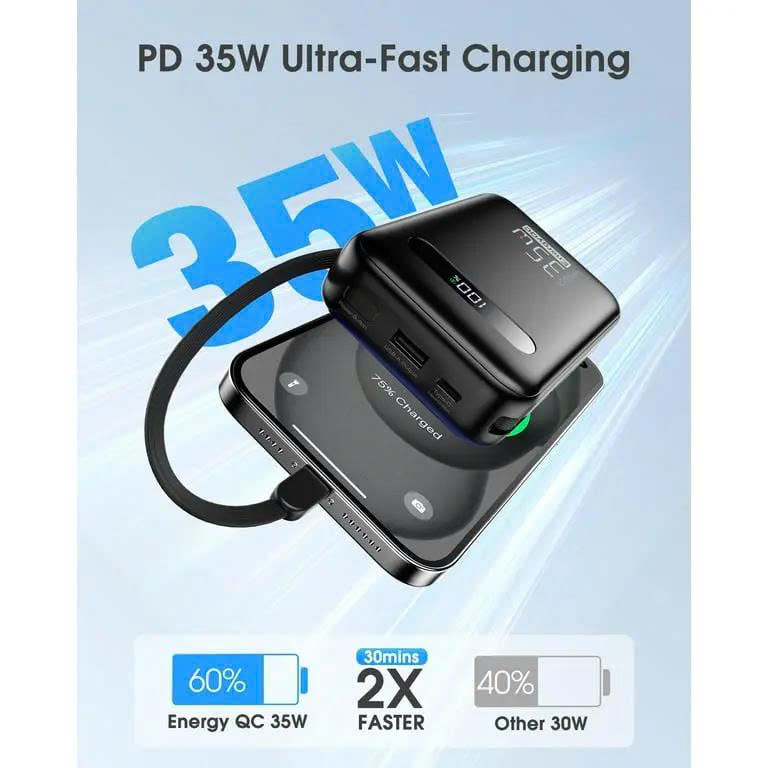 Pin Sạc Dự Phòng EnergyQC 20000mAh 35W – Sạc Nhanh, Dung Lượng Lớn Cho Mọi Thiết Bị. Hàng Nhập Khẩu