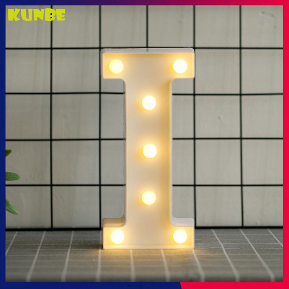 Đèn Led Chữ Cái Loại Lớn 22cm Trang Trí Tiệc Cưới, Sinh Nhật, Nhà Cửa KUNBE - Đủ 26 Chữ Cái A-Z, Các Số Từ 0-9 Và Biểu Tượng Trái Tim Đỏ