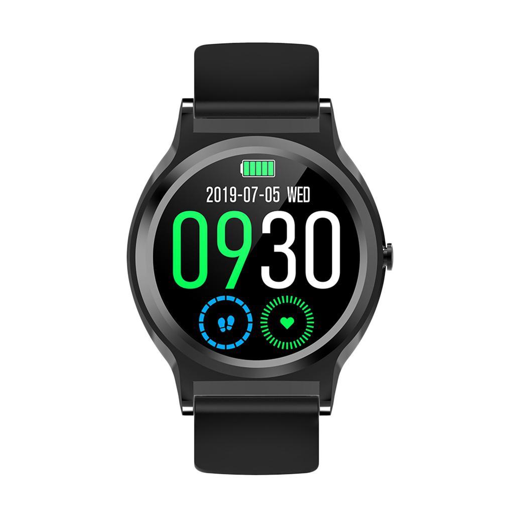 TFT Blood Pressure Fitness Tracker IP68 Calling Reminder Bracelet Black
