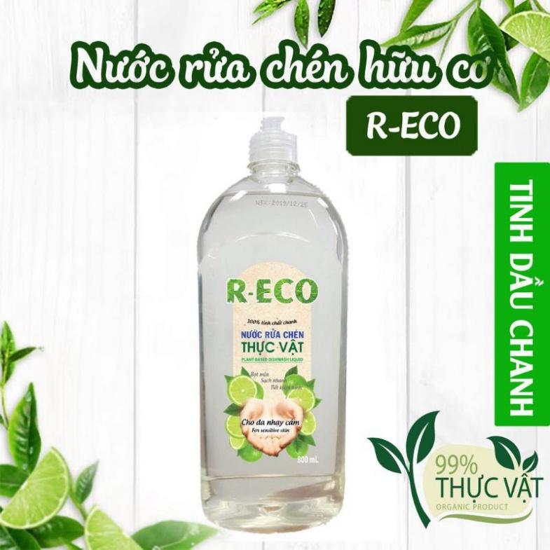 Nước rửa chén cơ học từ tinh chất dầu CHANH thiên nhiên tự nhiên R-ECO - Sạch nhanh ,không nhớt, không lưu hương trên bá