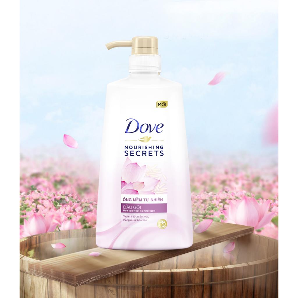 Dầu Gội Dove Óng Mềm Tự Nhiên 640g (621ml)