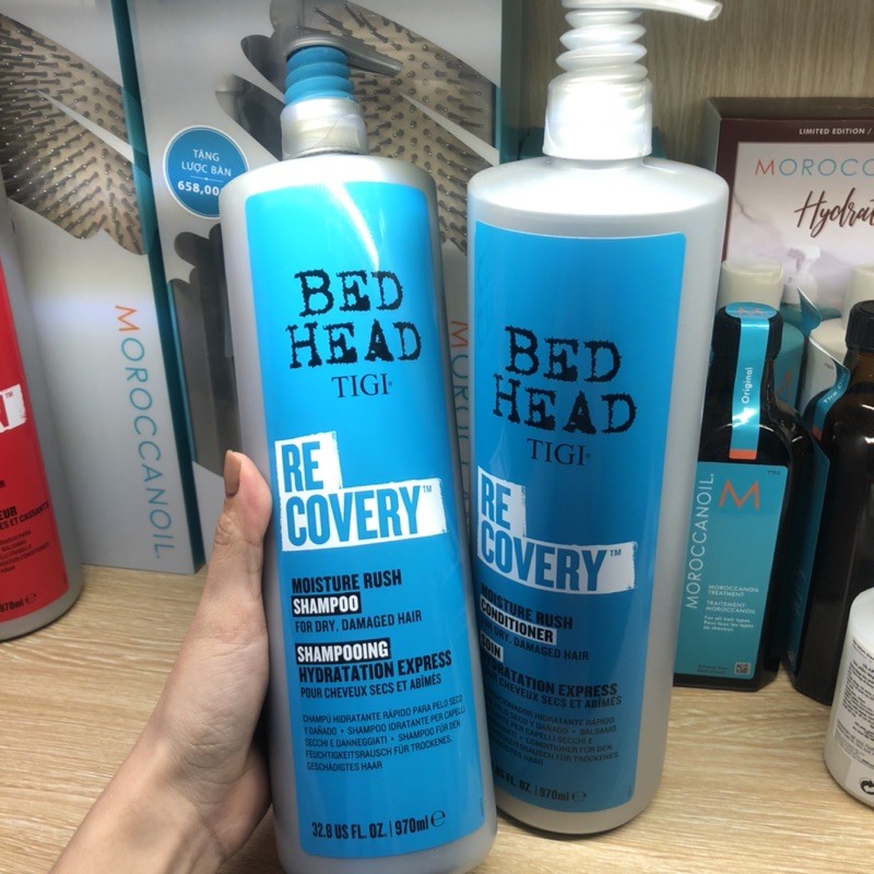 Dầu gội xả phục hồi tóc TIGI BED HEAD Recovery Moisture Rush 970mlx2 ( New 2021 )