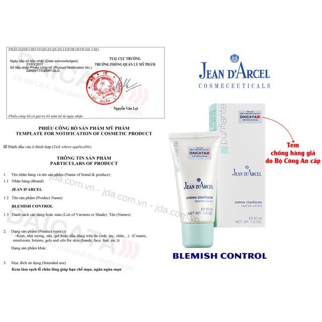 Kem làm giảm mụn nhanh Jean D’Arcel Blemish Control