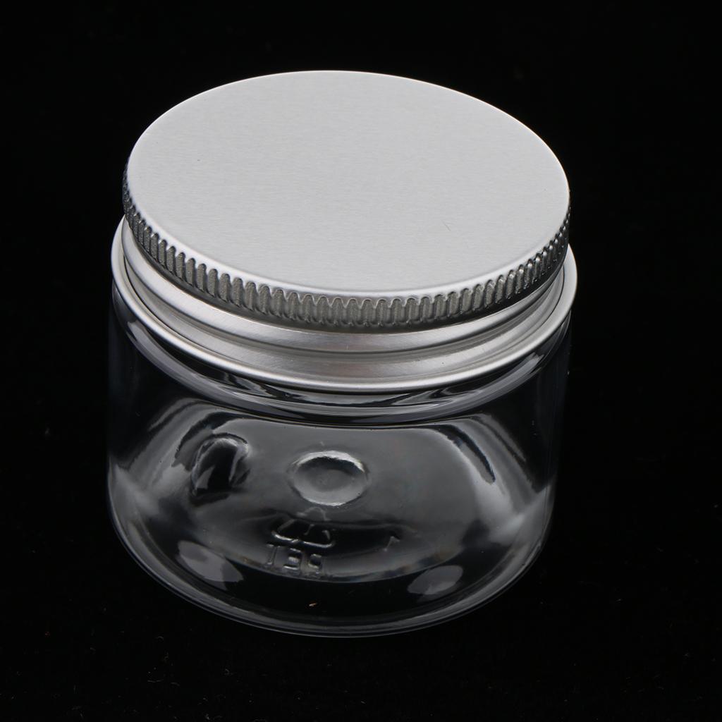 2x10pcs Empty Cosmetic Pots Lip Balm Container Jar Aluminum Cap Tins 50ml