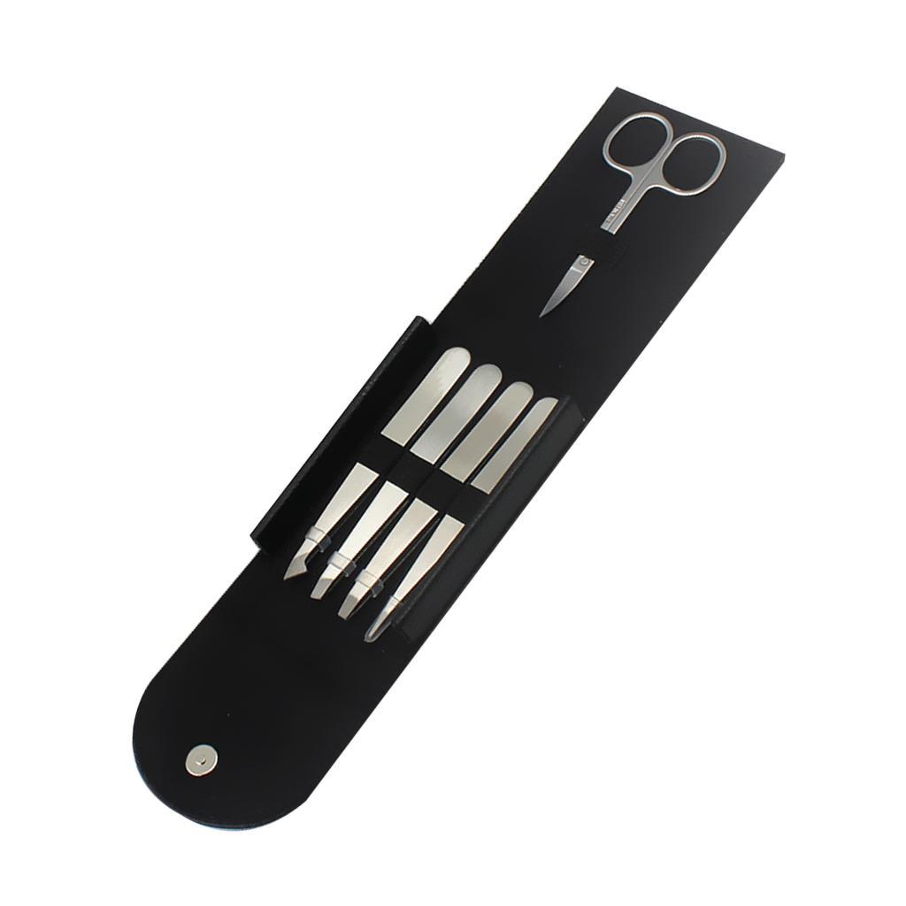 5x Stainless Tweezer Scissors Eyelash Clip Nose Face Ingrown Hair Removal