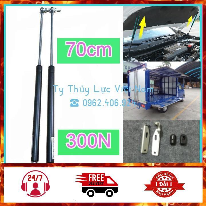 Bộ 2 Ty Thủy Lực, Ty Cốp Chịu Tải 300N - 30kg Dài 70cm