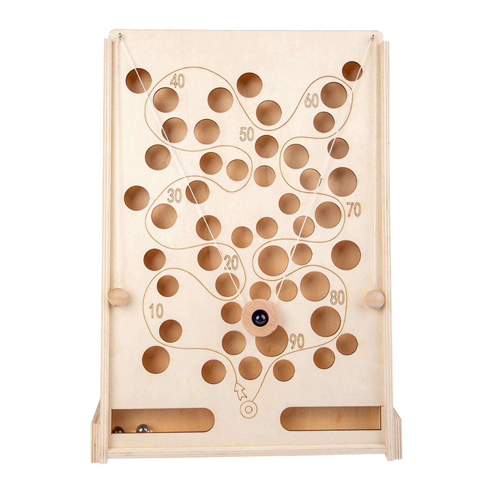 Labyrinth Wooden Maze Game with Three Marbles, 3D Puzzle Game Traditional Board Game for Adults, Boys and Girls