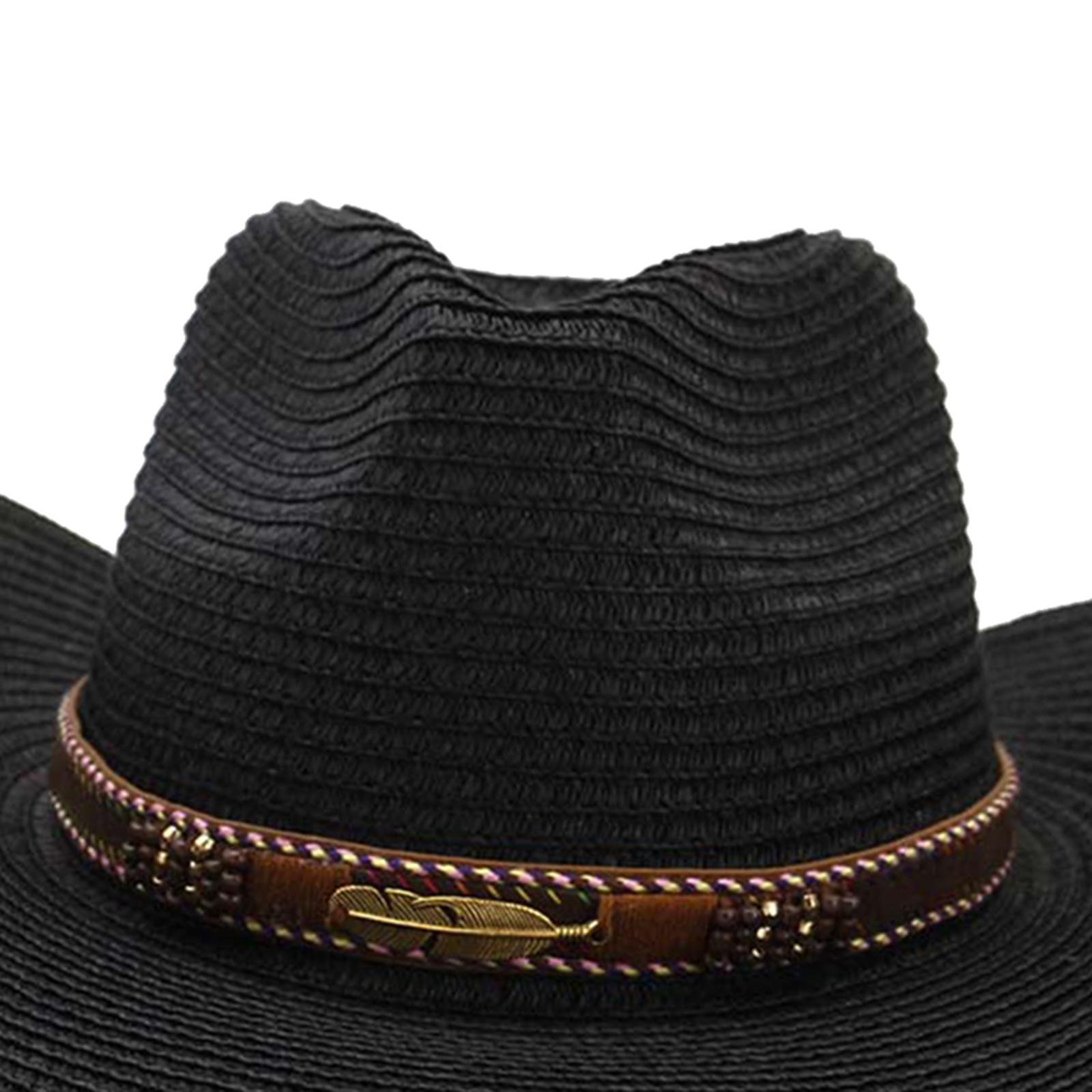 Cowboy hat Women Hats for Beach Unisex Costume Clothes Accessories Black