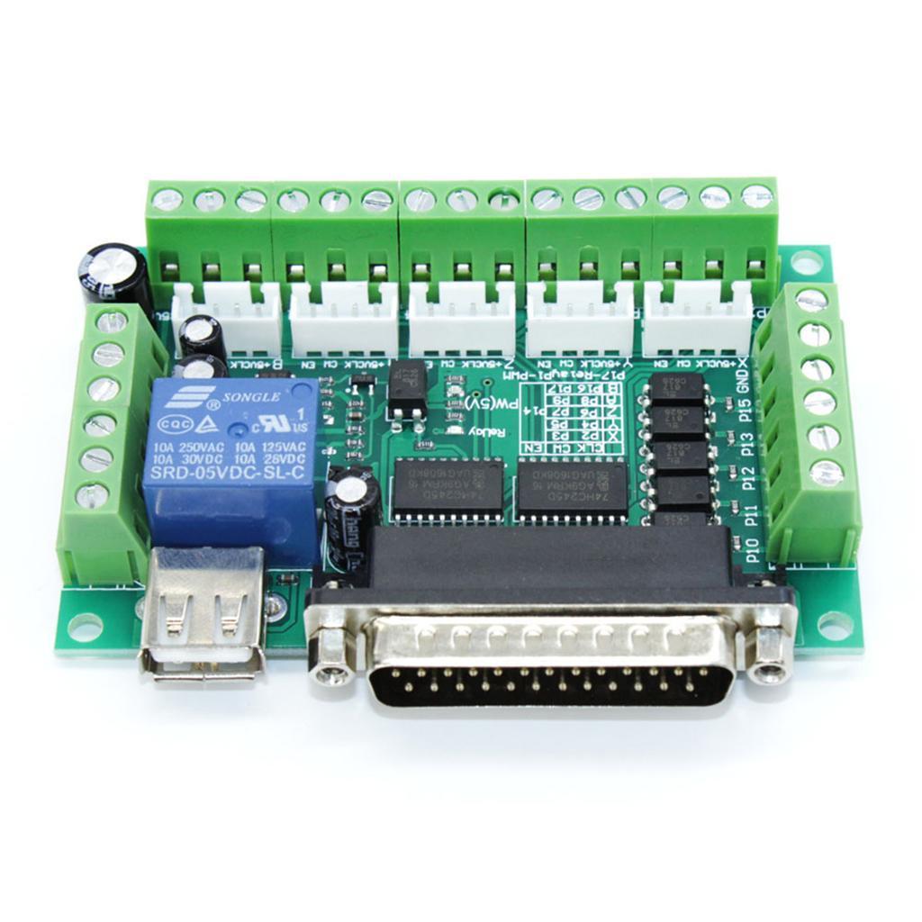 5 Axis Stepper Motor Driver Controller CNC Interface Breakout Board