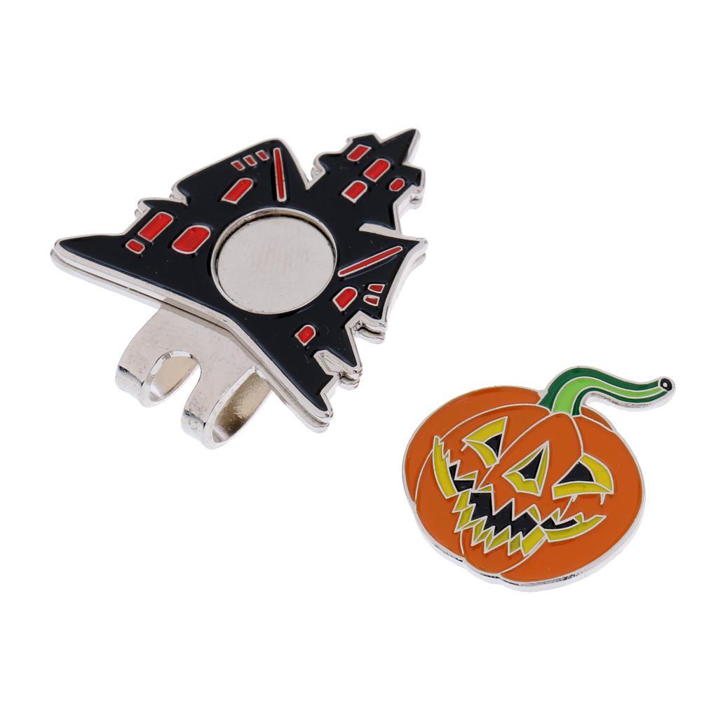 New Halloween Pumpkin & Santa Claus Golf Ball Marker With Magnetic Hat Clip