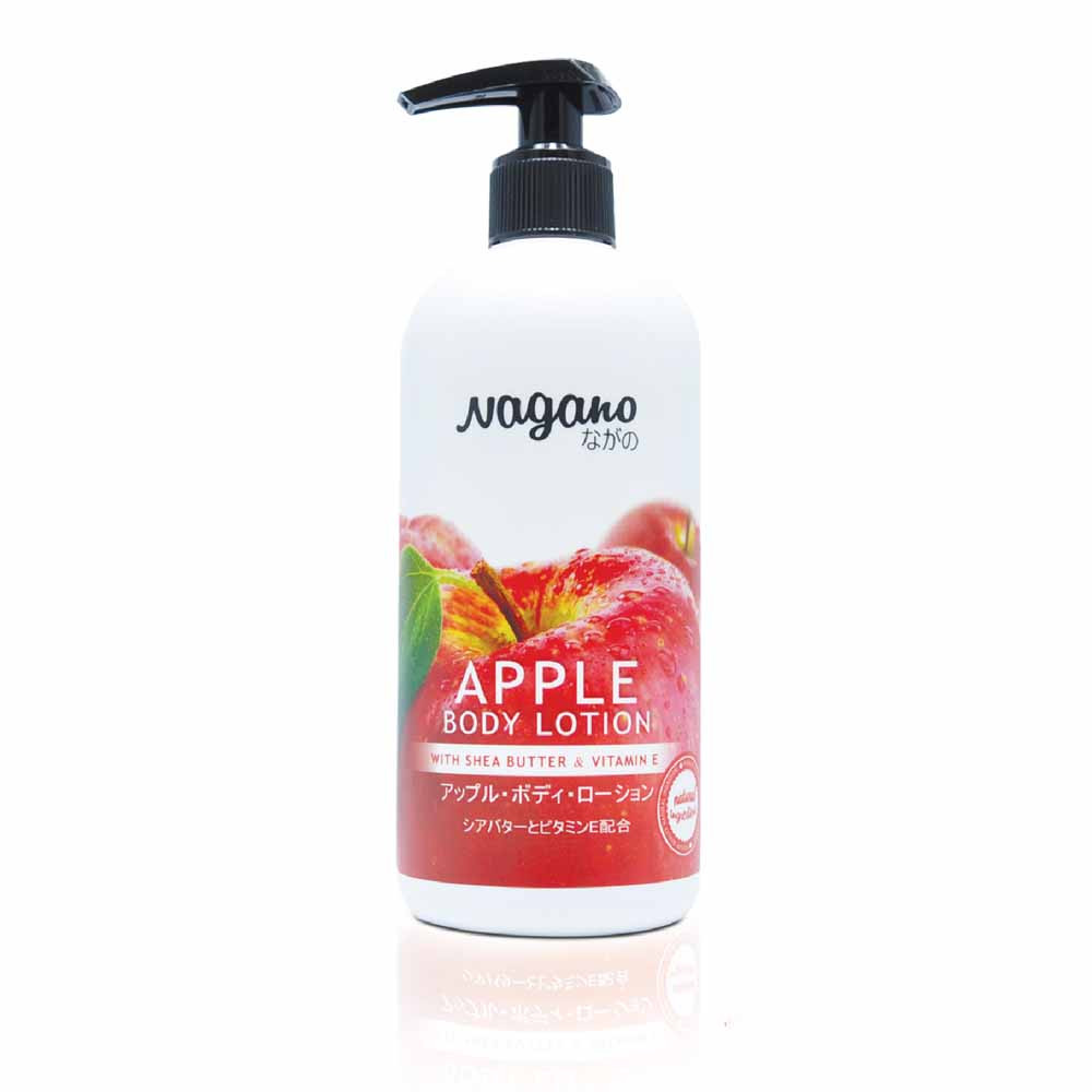 Sữa Dưỡng Ẩm, Trắng Da Toàn Thân Vitamin E Hương Táo Nagano Japan 250ml - Apple Body Lotion Nagano 250ml - Bảo vệ chống oxy hóa và giúp da trắng sáng