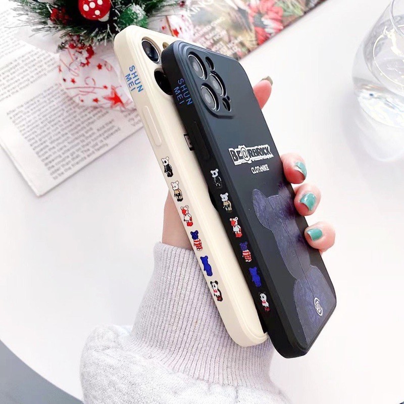 Ốp Lưng Cạnh Vuông Bear Brick Dành Cho iPhone 6 / 6 Plus / 7 / 7 Plus / 8 / 8 Plus / X / Xs / Xs Max / 11 / 11 Pro / 11 Pro Max / 12 / 12 Pro / 12 Pro Max