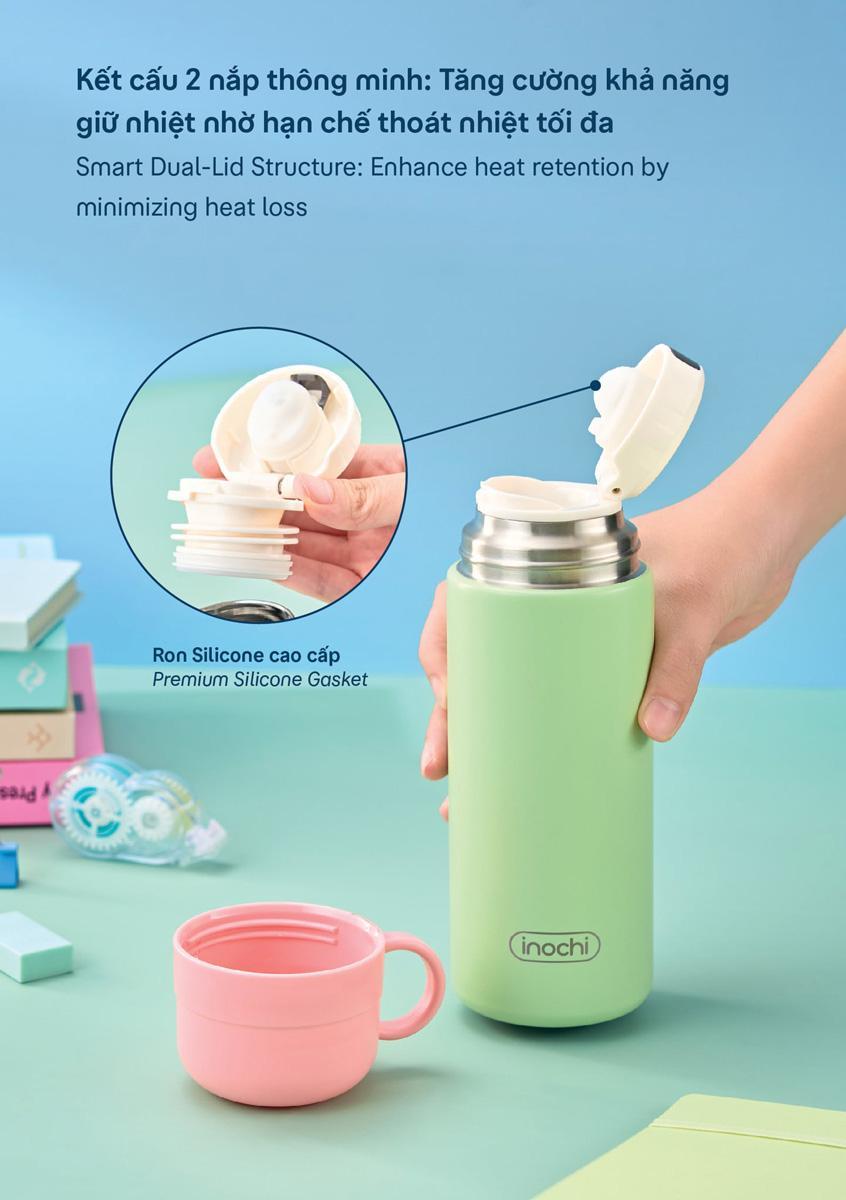 Bình Giữ Nhiệt Fuji Jolly 450 ml - Inochi KNK.BFJL.0450 - Màu Xanh Cốm, Trắng