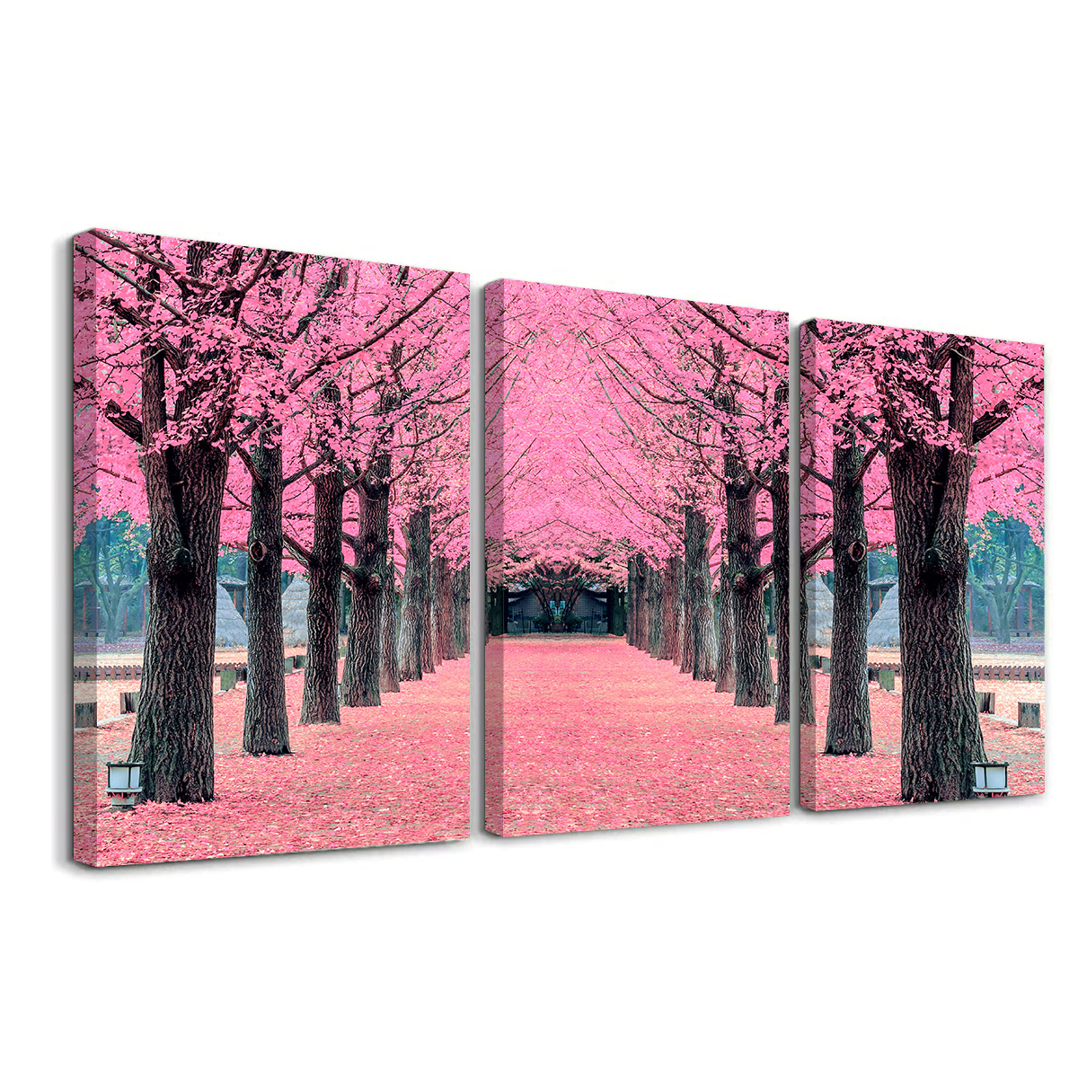 Bộ tranh Canvas 3 tấm Hình Chữ Nhật kích thước 40x60cm , In Họa Tiết Phong Cảnh Thiên Nhiên -Mẫu TNNN647