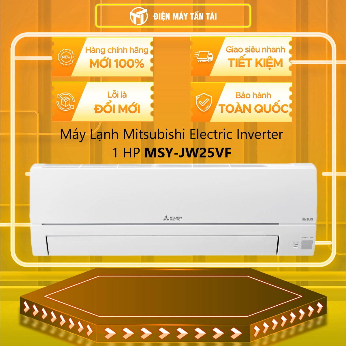 Máy lạnh Mitsubishi Electric MSY-JW25VF inverter 1.0hp - Hàng chính hãng (chỉ giao HCM)