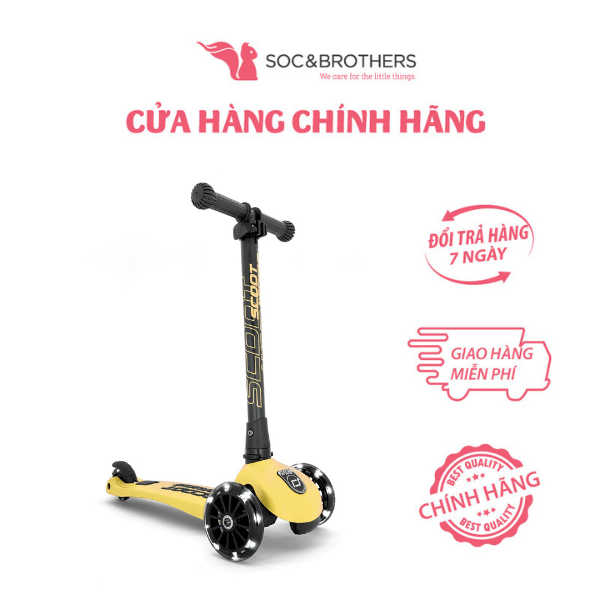 Xe scooter trẻ em Scoot and Ride Highwaykick 3 LED màu Lemon