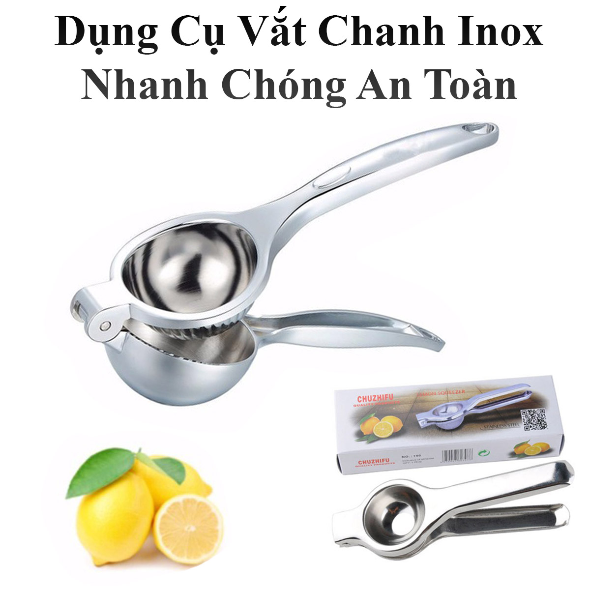 Dụng Cụ Vắt Chanh Inox Nhanh Chóng An Toàn Cho Sức Khỏe