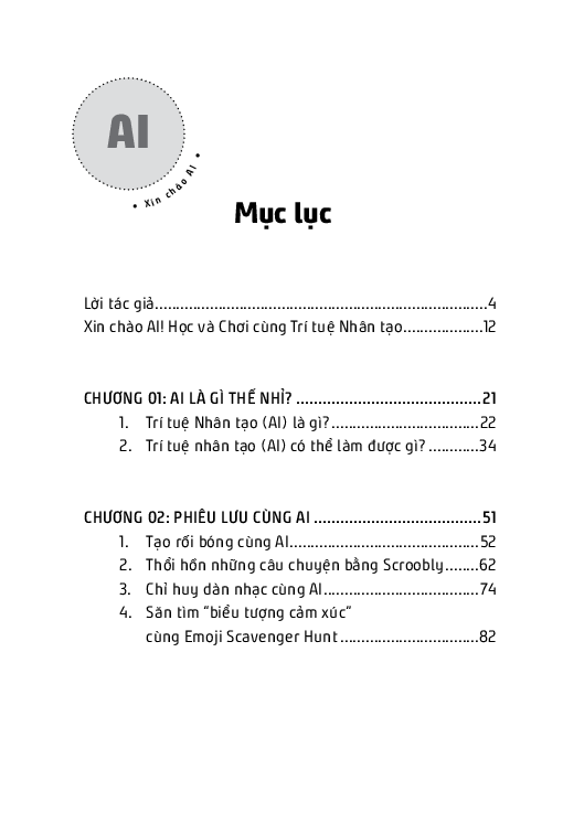 Xin Chào AI! - Học Và Chơi Cùng Trí Tuệ Nhân Tạo
